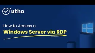 How to access a Windows server by using RDP in Utho Cloud | Cloud Server ☁️