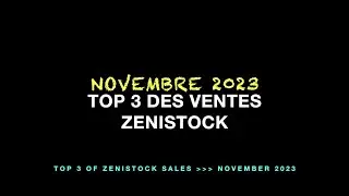 Novembre 2023 - TOP 3 des ventes Zenistock