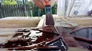 Пропитываю Крест святой водой и домашним вином.