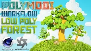 Cinema 4D Tutorial - Model and Animate Low Poly Tree, Grass, Stone Forest Elements