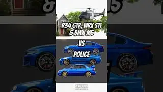 R34 GTR, WRX STI & M5 vs Police