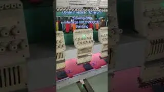 mesin bordir Yuewang 2018 7 kepala 12 jarum #bordirkomputer