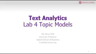 {Text Analytics 2021} Lab 4 Topic Modeling