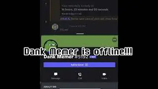 Dank Memer went offline! | DaBacon