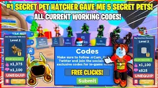 😱 CANDY CLICKING SIMULATOR! #1 SECRET PET HATCHER GAVE ME 5 SECRET PETS! SUPER OP! *ALL NEW CODES* 😱