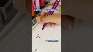 ⭐️ TITULO SÓ COM CANETINHAS!! | Ideias de Titulos com CANETAS SIMPLES | Titulos para Caderno 