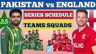 Pakistan vs England T20 series schedule 2024 & teams squads. Pakistan squad | England squad