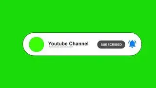 Youtube subscribe button green screen intro