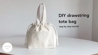 DIY drawstring tote bag | How to make a drawstring tote bag