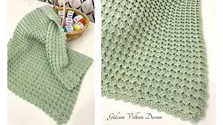 BEBEKLER İÇİN EN GÜZEL ÖRGÜ BATTANİYE MODELİ😍 TIĞ İŞİ ÖRGÜ BATTANİYE YAPIMI🍀