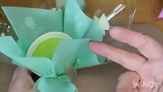 МК по упаковке креманки и сборке букета тюльпанов.