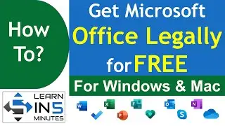 How to get Microsoft Office 365 Legally for Free | Learn in 5 Minutes | Excel, Word, PowerPoint