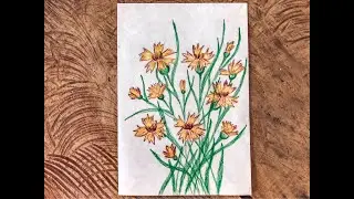 Как нарисовать цветы // Рисунок карандашом для самых маленьких