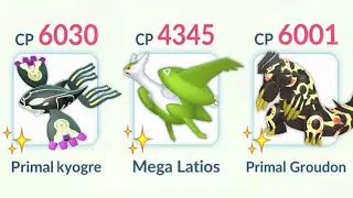 SHINY (Primal Kyogre, Mega Latios, Primal Groudon) TEAM in Pokemon GO