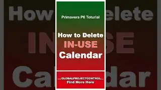 🔴 How to delete the IN-USE calendar from Primavera P6