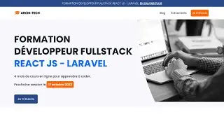 FORMATION DÉVELOPPEUR FULLSTACK REACT JS -  LARAVEL