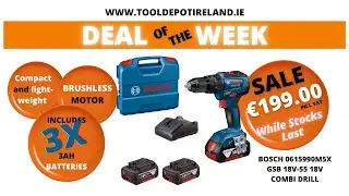 Bosch 0615990M5X GSB 18V-55 18V Combi Drill with 3 x 3ah batteries at Tool Depot Ireland