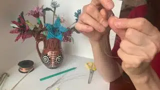 Ромашка из бисера, работаем с детьми ☀️🤗