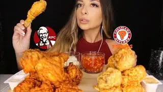 KFC VS POPEYES  | SWEET CHILI SOS VE COLESLAW  | TÜRKÇE ASMR  | EATING SOUNDS