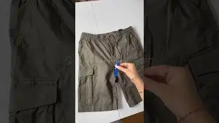 DIY skirt. Pants upcycle cargo shorts to skirt. How to sew #diy #fashion #sewing