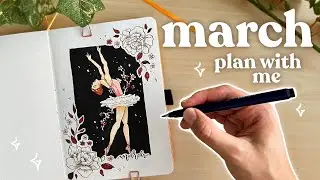 MARCH 2023 bullet journal setup 🩰 plan with me