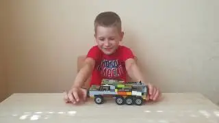 Машинка с катером из лего, самоделка из lego