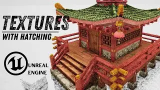 Mix hatching with textures - Unreal material
