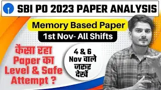 SBI PO 2023 Memory Based Paper | QUANT Paper | Exam Analysis | Vijay Mishra