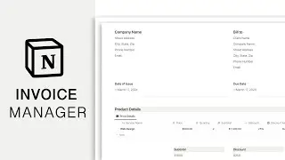 How to build Invoice Template in Notion | Notion Invoice Manager