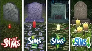 Sims 1 vs Sims 2 vs Sims 3 vs Sims 4 - Graveyard