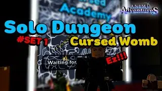 Solo Cursed Womb Dungeon with 4 Units!!! #SET1 | Anime Adventures
