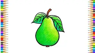 Guava Fruit Drawing || How to Draw Guava Fruit Step By Step || Easy Guava Fruit Drawing Colour..