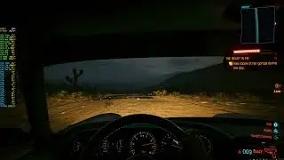 Driving via raytraced headlights in the dark.