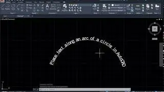 Place text along an arc of a circle in AutoCAD