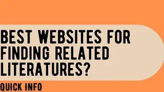 BEST WEBSITES FOR FINDING RELATED LITERATURES