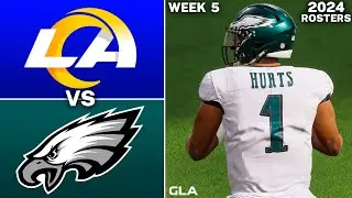 Eagles vs. Rams Simulation | Week 5 | Madden 24 Rosters PS5