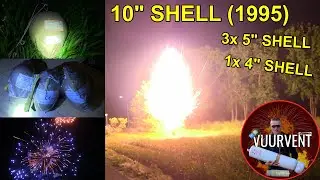 10" Shell - Crackling Silver Willow (1995) + 3x 5" Shell + 1x 4" Salute