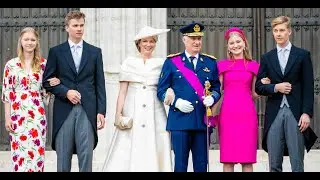 Belgian royals beam during National Day in Brussels #royalty