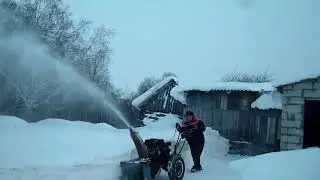 Снегороторная приставка к мотокультиватору