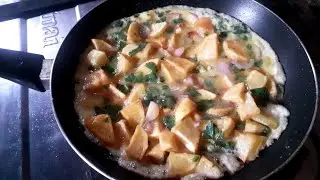 Makan Telur dadar spanyol enak dan lezat | sarapan sehat