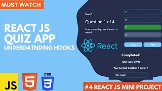 Build A Quiz App Using ReactJS in 2022 Including Hooks/React mini Project #4