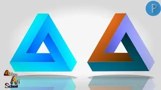 Impossible 3D twisting triangle design in pixellab | pixellab tutorial | swirl logo