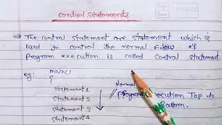 Control statement in C Language in hindi | It's Type