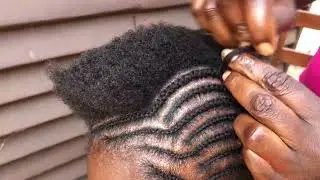 CORNROWS ON SHORT 4C NATURAL HAIR