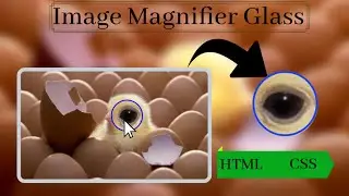 how to create image magnifier glass using html and css || image magnifier glass || future exam