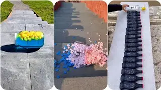 Breaking glass bottles ! Crushing Crunchy and Soft things #shorts #asmr