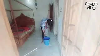 Costa vlog video Deep Cleaning Floor by Hand Desi Girl - New vlog Videos_HD