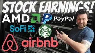 Live Stock Market Earnings Reaction! AMD Stock, Paypal, Sofi, Airbnb, Starbucks