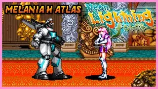 OpenBOR Neon Lightning Force (Beta 2025-09-29) Прохождение - 2 игрока (Melania и Atlas)