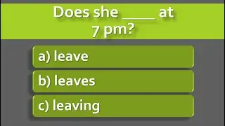 Present Simple Tense | English Grammar Test